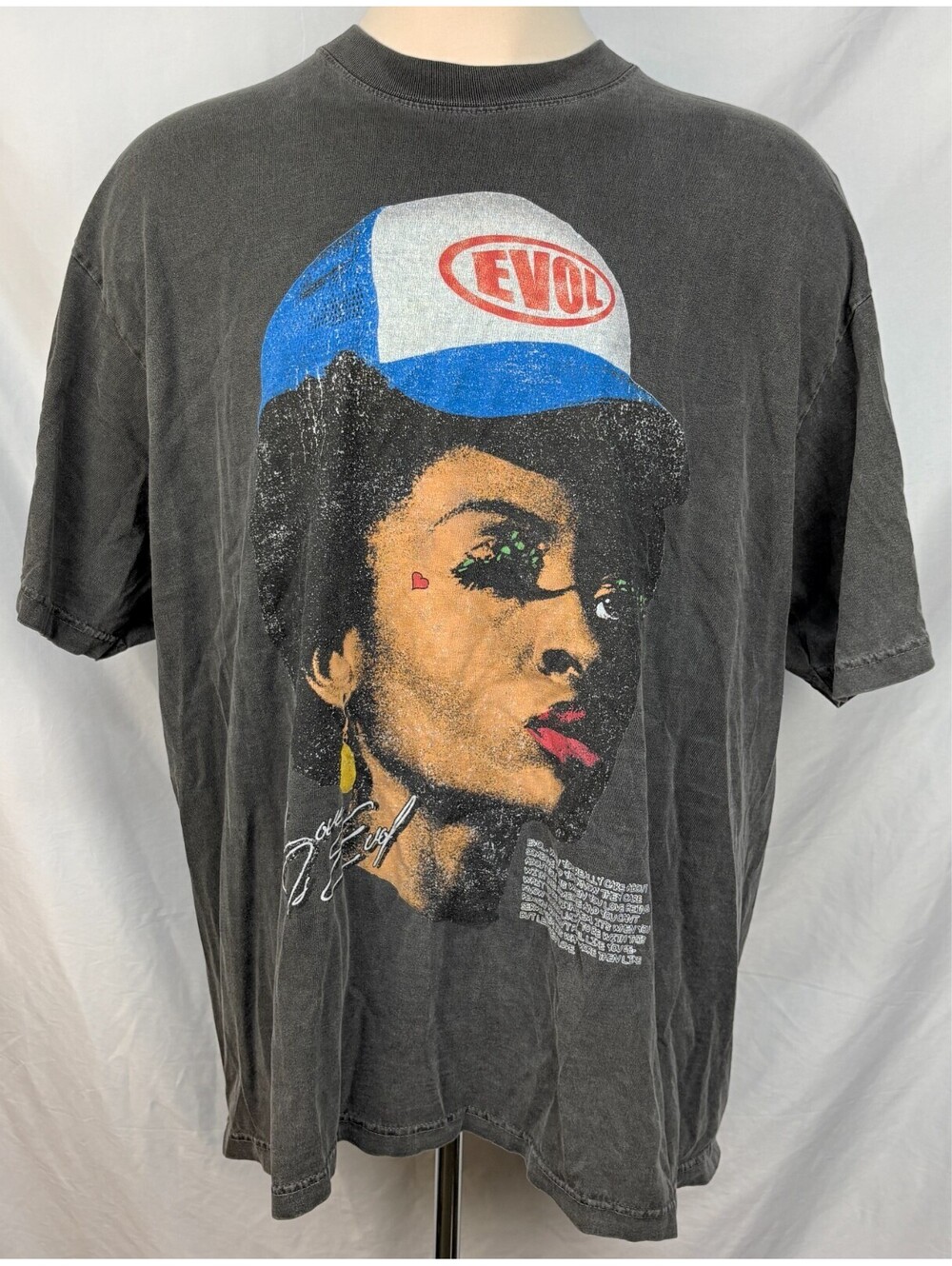 Vintage Erykah Badu Shaka Wear Garment Dye Black 2XL Love Is Evol